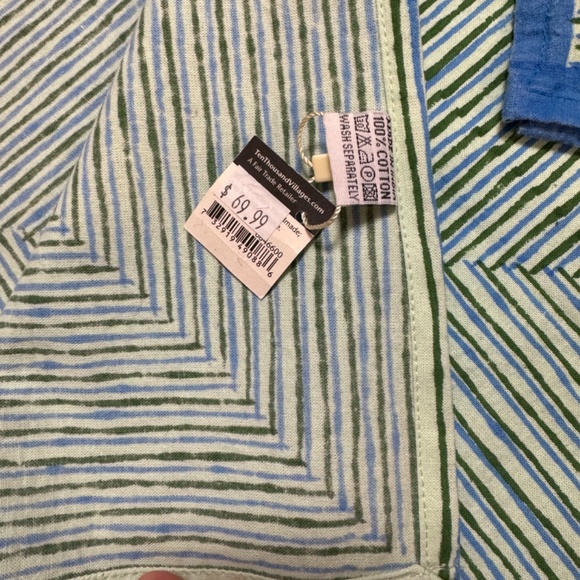 NWT - Ten Thousand Villages - Table Cloth 70x90 and Napkins Set - Picture 7 of 14